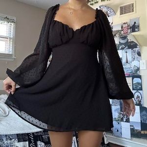 Missguided Mesh Long Sleeve Dress